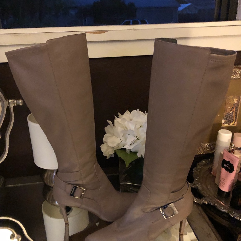 Calvin Klein leather boots, never worn.